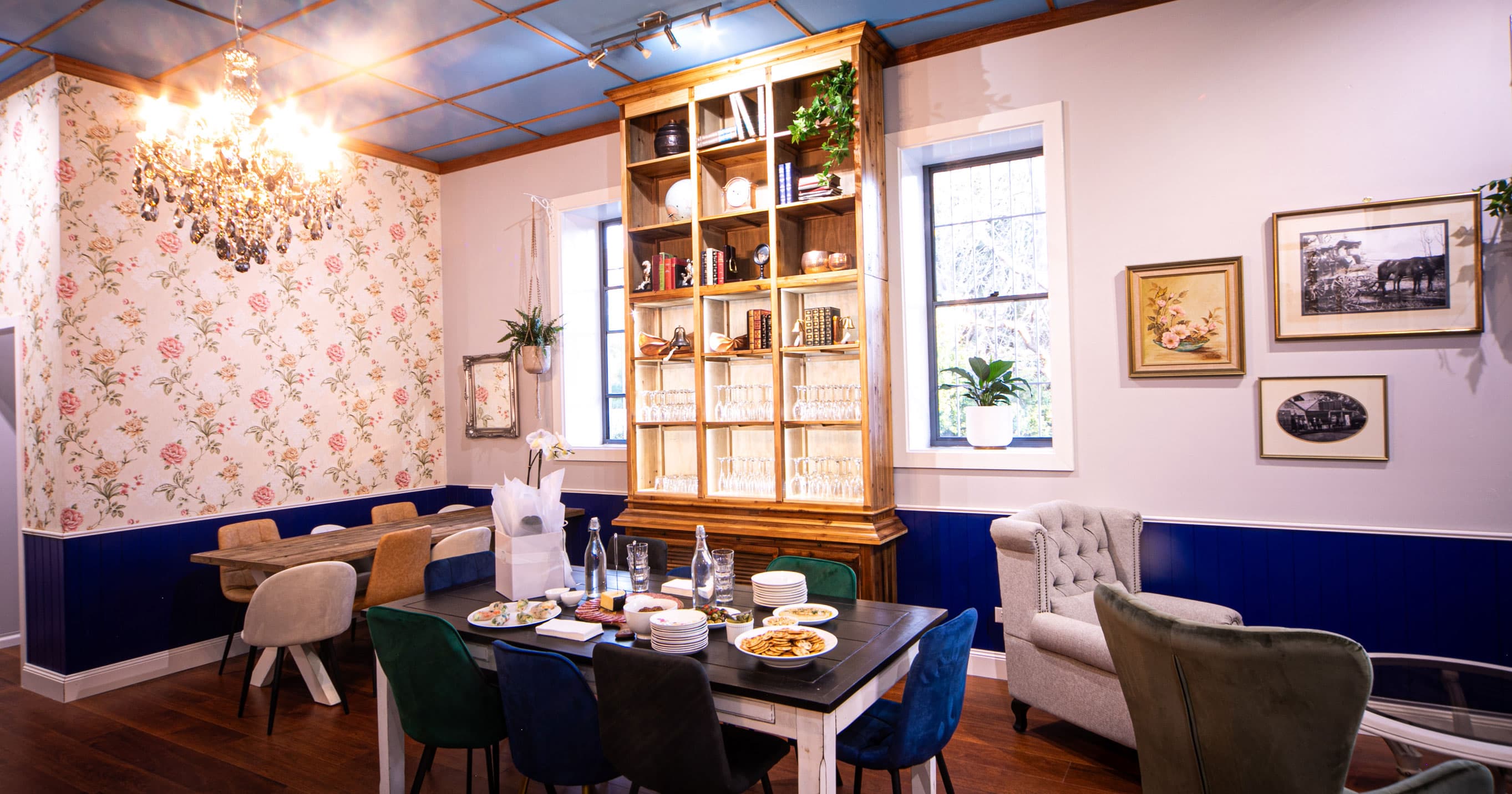 The Circa 1900 room set for a private function